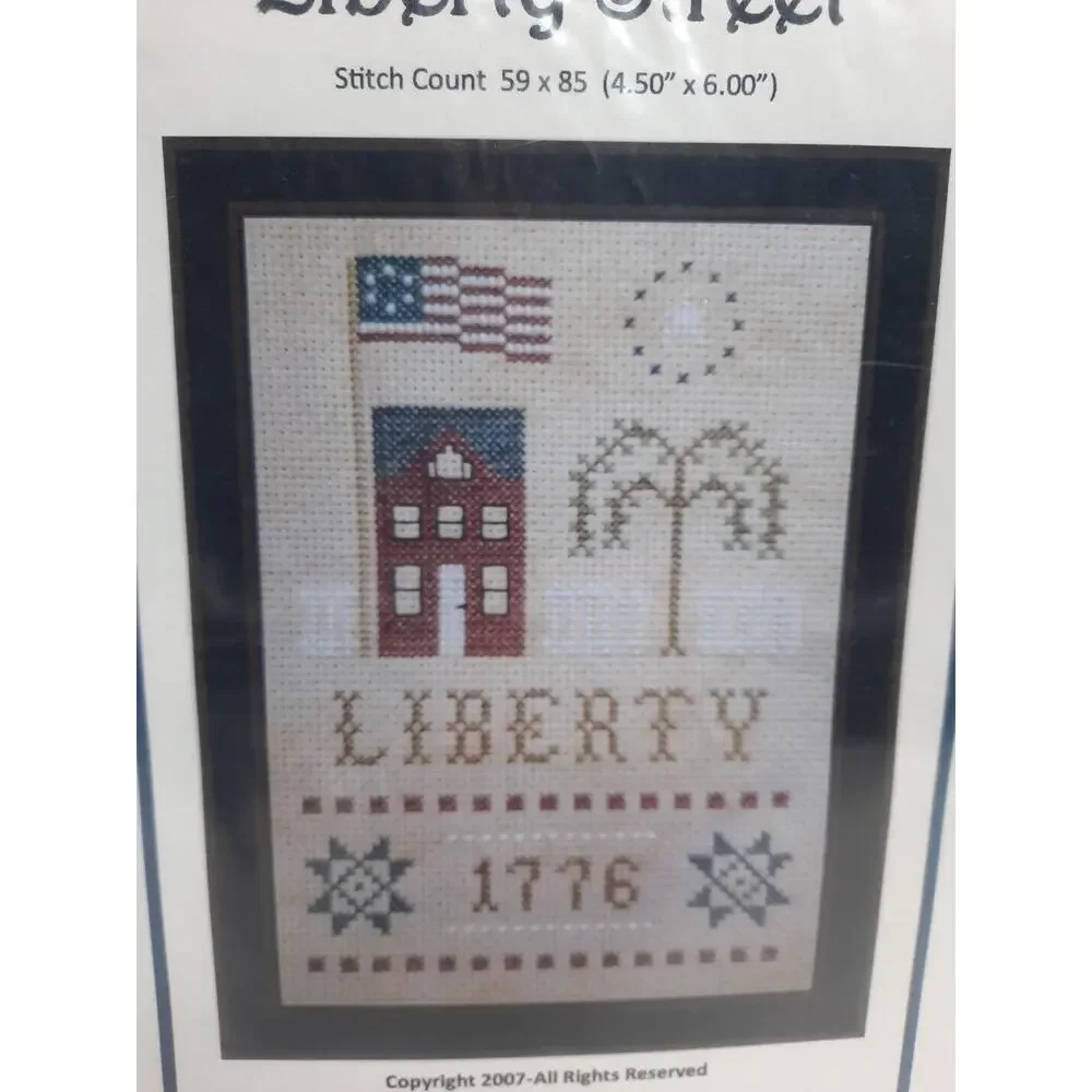 Plum Pudding NeedleArt Cross Stitch Pattern Liberty Street 4.5x6 Sampler